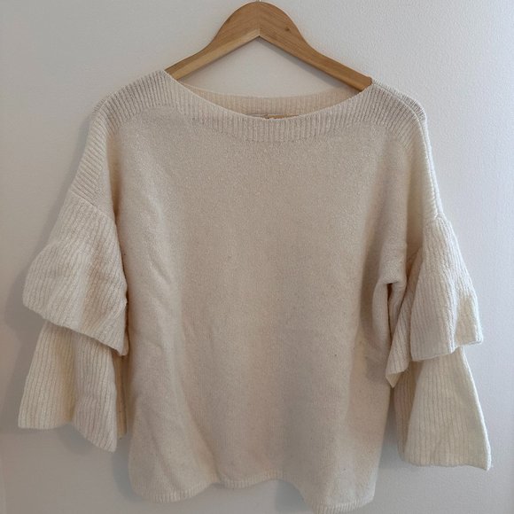 Madewell top with statement sleeves - Picture 1 of 3